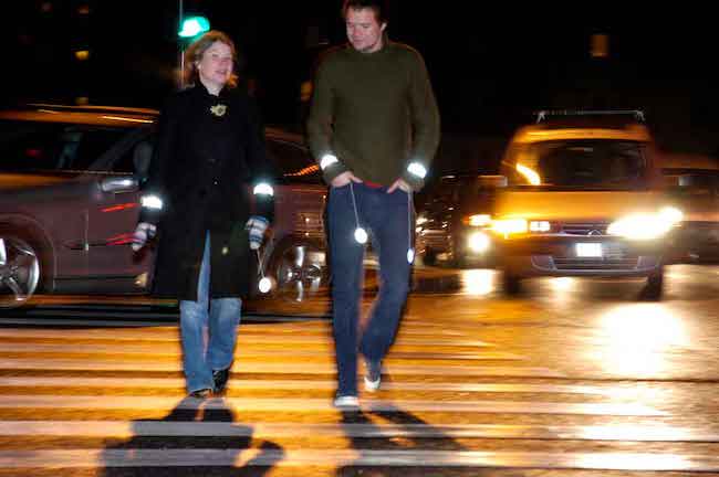 Pedestrians walking