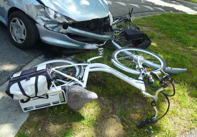 Crashed bycicle