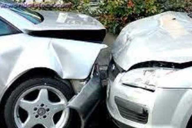 Silver cars in accident